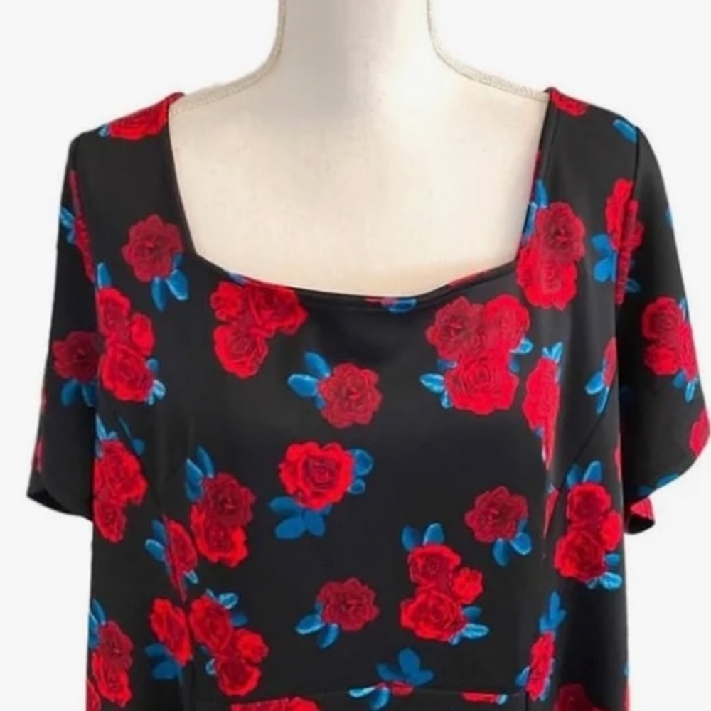 Lane Bryant Floral Fit and Flare Dress - Picture 5 of 9